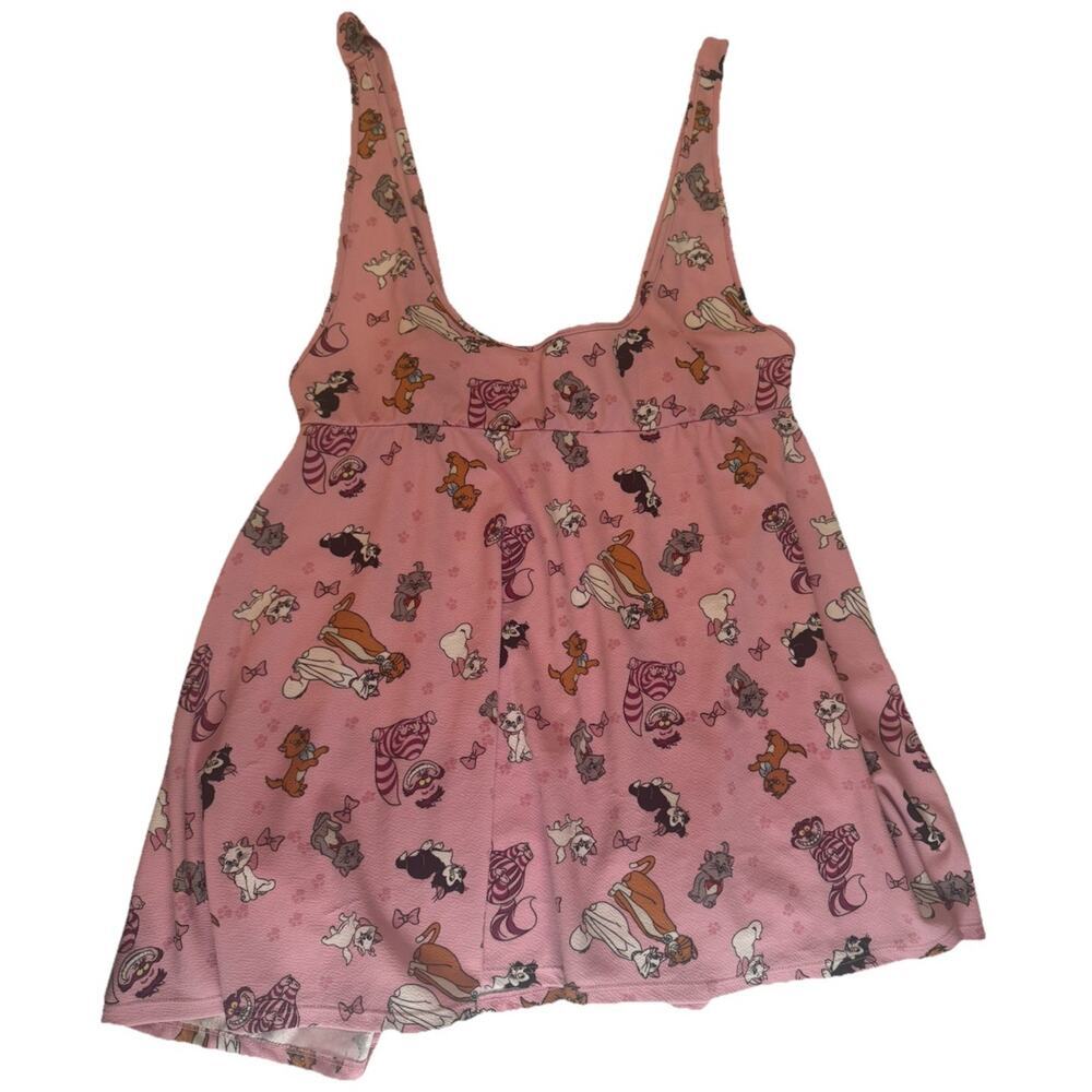 Disney Aristocats Pink Skater Dress Women’s Plus Size 4 Marie Cheshire